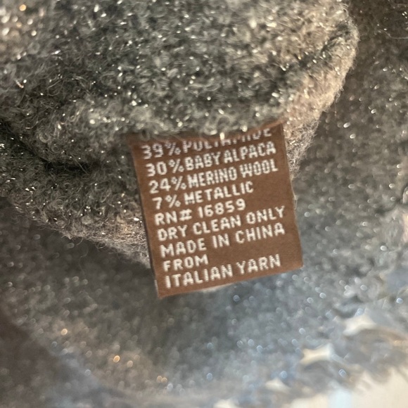 J. McLaughlin Sparkling Wool Alpaca Fringe Sweater - Picture 4 of 5